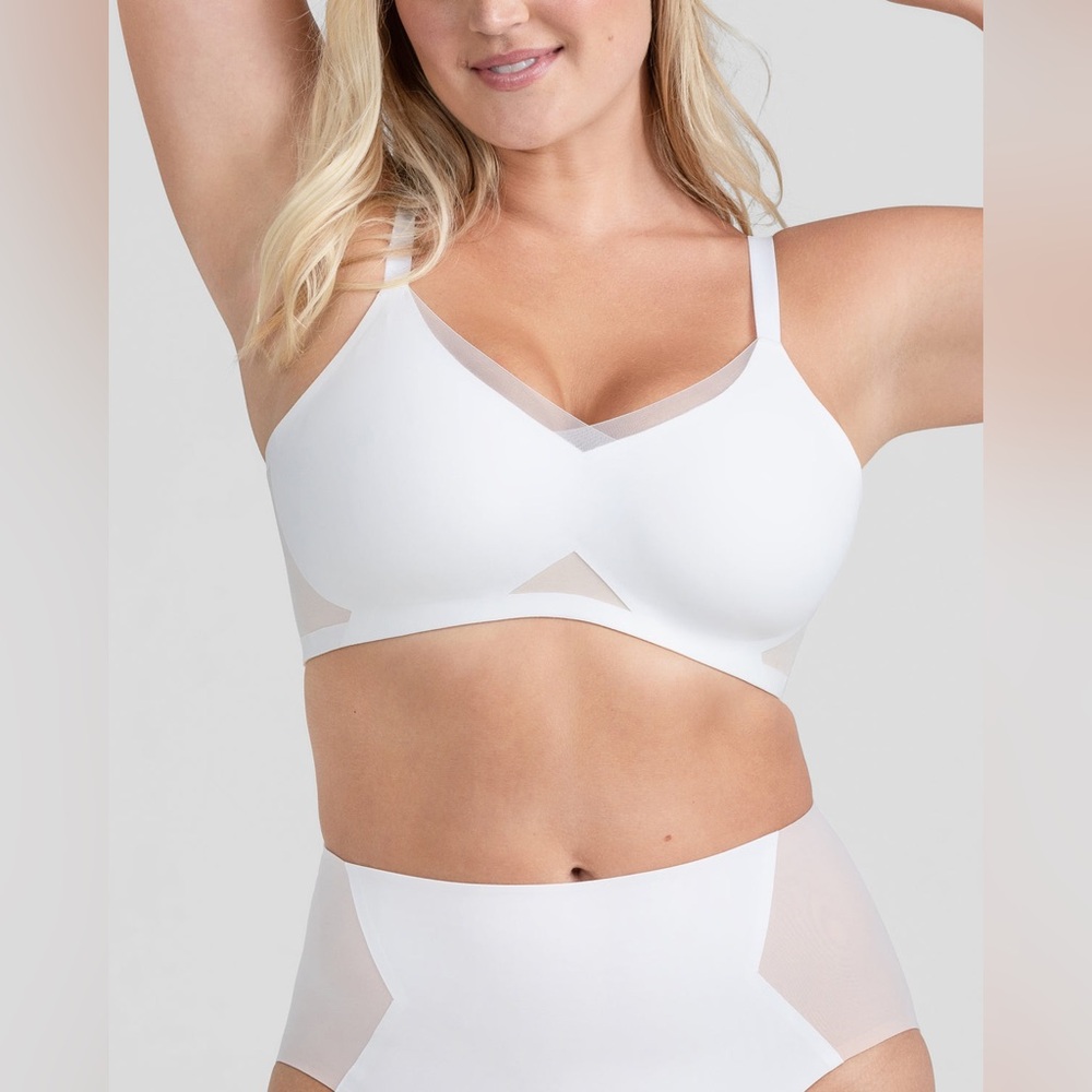 Honeylove white crossover bra